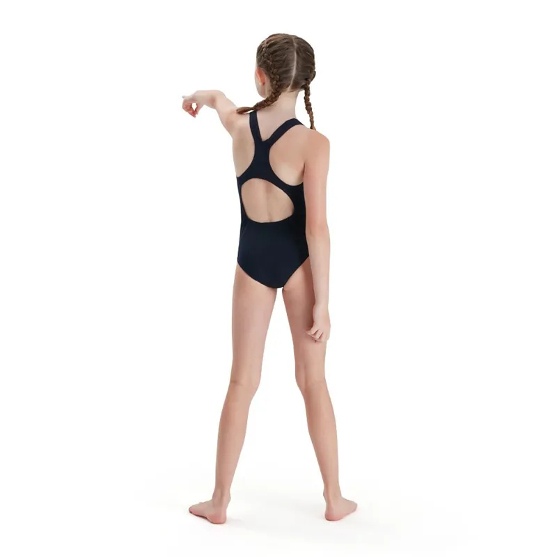 Speedo Girls' ECO Endurance+ Medalist Swimsuit True Navy-3